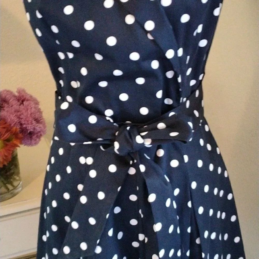 Chaps Polka Dot Dress - Picture 3 of 10